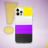 Nonbinary Pride Flag Paint Strokes Clear Case for iPhone®